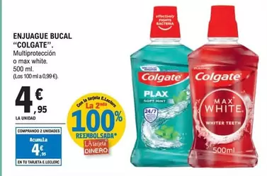 Oferta de Colgate - Enjuague Bucal por 4,95€ en E.Leclerc