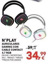 Oferta de Gaming - Auriculares Gaming Con Cable Contact 4.7 Rgb por 34,99€ en Worten