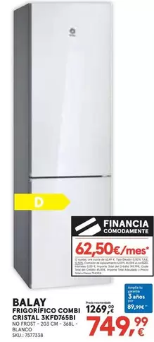 Oferta de Total - Frigorífico Combi Cm (6.5%) por 749,99€ en Worten
