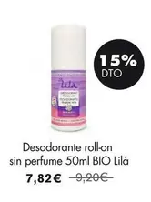 Oferta de Bio - Desodorante Roll-on Sin Perfume 50ml Bio por 7,82€ en NaturaSí