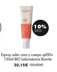 Oferta de  Laboratorios Biarritz - Espray  Cara Y Cuerpo Spf50+ por 30,15€ en NaturaSí