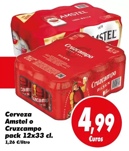 Oferta de Amstel - Cerveza por 4,99€ en Proxi