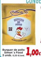 Oferta de Simon's - Burger De Pollo por 1€ en Proxi