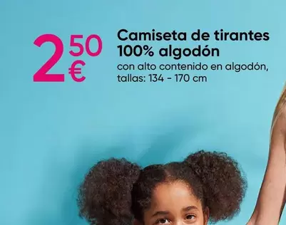 Oferta de Camiseta De Tirantes 100% Algodón por 2,5€ en Pepco