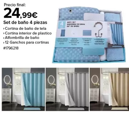 Oferta de Bath - Set De Bano 4 Piezas por 24,99€ en Costco