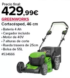 Oferta de Rueda - Cortacésped, 46 Cm por 429,99€ en Costco