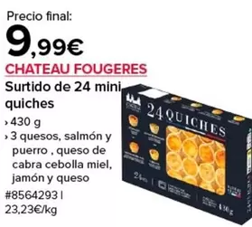 Oferta de Château - Surtido De 24 Mini Quiches por 9,99€ en Costco
