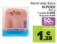 Oferta de Elpozo - Jamón Cocido Extra  por 2,55€ en Carrefour
