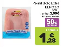Oferta de Elpozo - Jamón Cocido Extra  por 2,55€ en Carrefour