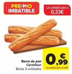 Oferta de Carrefour - Barra De Pan   por 0,99€ en Carrefour