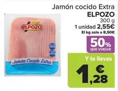 Oferta de Elpozo - Jamón Cocido Extra  por 2,55€ en Carrefour