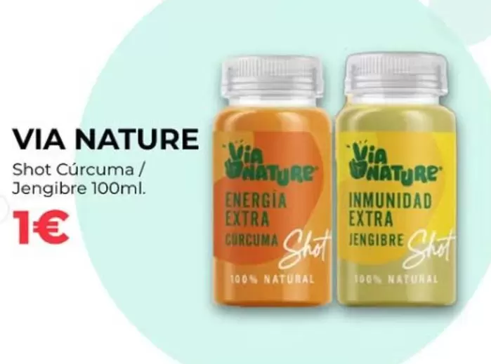 Oferta de Via Nature - Shot Curcuma/ Jengibre por 1€ en PrimaPrix