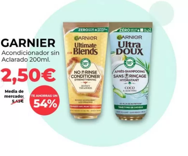 Oferta de Garnier - Acondicionador Sin Aclarado por 2,5€ en PrimaPrix