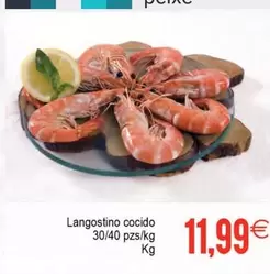 Oferta de Langostino Cocido por 11,99€ en Supermercados Aquí