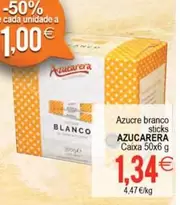 Oferta de Azucarera - Azucre Branco Sticks por 1,34€ en Supermercados Aquí