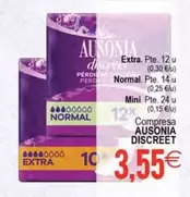 Oferta de Ausonia - Compresas por 3,55€ en Supermercados Aquí