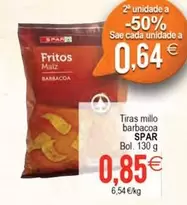 Oferta de Spar - Tiras Millo Barbacoa por 0,85€ en Supermercados Aquí