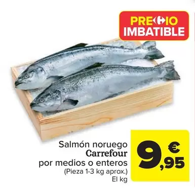 Oferta de Carrefour - Salmon noruego por 10,99€ en Carrefour Market