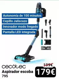 Oferta de Cecotec - Aspirador Escoba por 179€ en Centro Hogar Sanchez