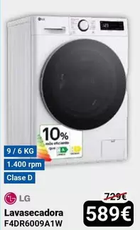 Oferta de LG - Lavasecadora F4DR6009A1W  por 589€ en Centro Hogar Sanchez