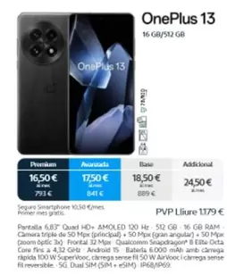 Oferta de Oneplus -  13 por 1179€ en Movistar