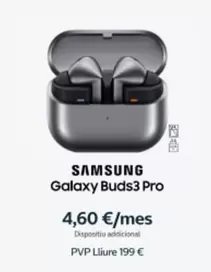 Oferta de Samsung - Galaxy Buds3 Pro por 199€ en Movistar