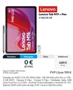 Oferta de Lenovo - Tab M11 + Pen en Movistar