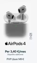 Oferta de Apple - Airpods 4 por 149€ en Movistar