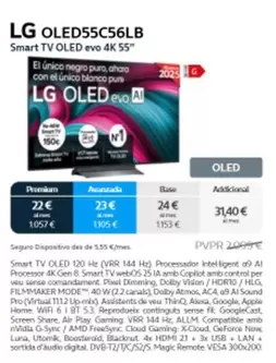Oferta de LG - Oled55c56lb por 2099€ en Movistar