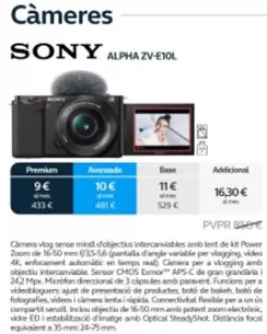Oferta de Sony - Câmeres por 850€ en Movistar