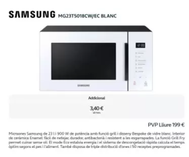 Oferta de Samsung - MG23T5018CW/EC BLANC en Movistar