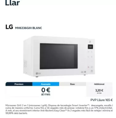 Oferta de LG - Llar Mh6336gih Blanc en Movistar