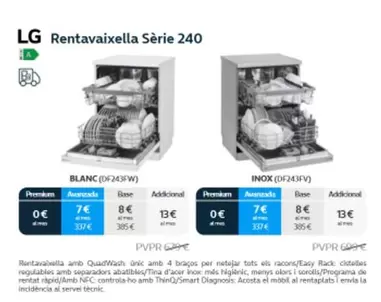 Oferta de LG - Rentavaixella Serie 240 por 679€ en Movistar