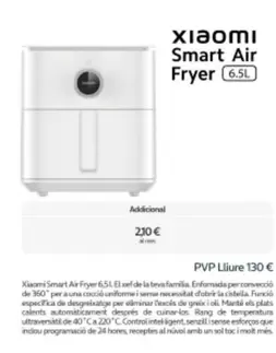Oferta de Xiaomi - Smart Air Fryer 65.5l en Movistar