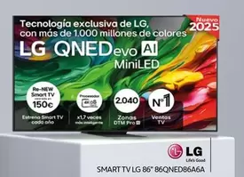 Oferta de LG - Smart Tv 86 86qned86a6a en Movistar