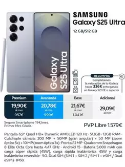 Oferta de Samsung - Galaxy S25 Ultra por 1579€ en Movistar