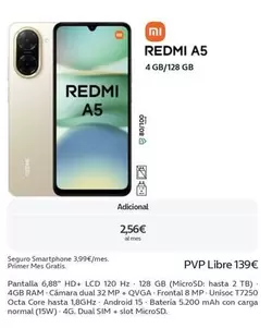Oferta de Xiaomi - Redmi A5 por 139€ en Movistar