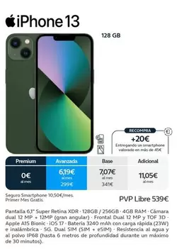 Oferta de Apple - Iphone 13 en Movistar