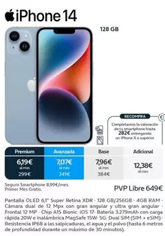 Oferta de Premium - Iphone 14 en Movistar