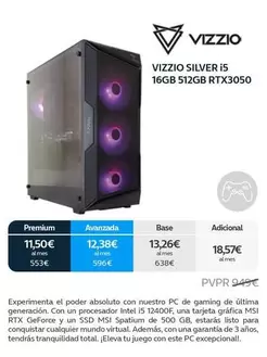 Oferta de Vizzio -  Silver I5 16gb 512gb Rtx3050 por 949€ en Movistar