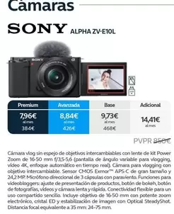 Oferta de Sony - Camaras por 850€ en Movistar