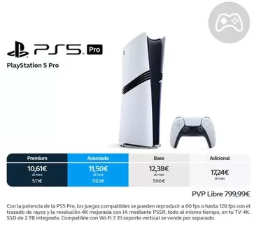 Oferta de PlayStation 5 Pro en Movistar