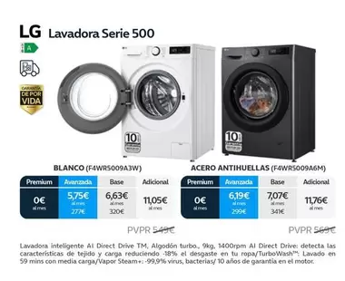 Oferta de LG - Lavadora Serie 500 por 549€ en Movistar