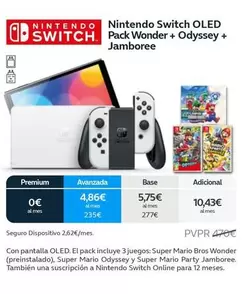 Oferta de Nintendo Switch Oled Pack Wonder + Odyssey + Jamboree en Movistar