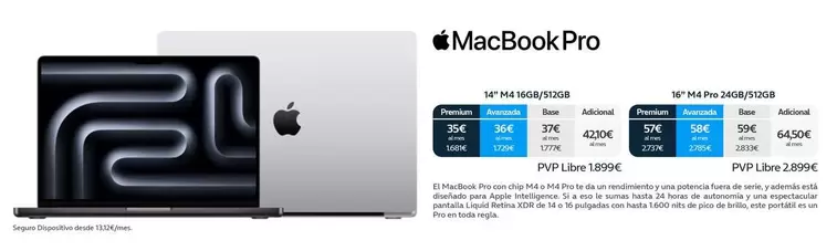 Oferta de Apple - Macbook Pro en Movistar