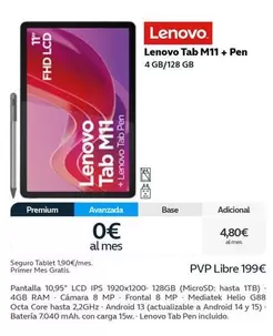 Oferta de Lenovo - Tab M11 + Pen en Movistar