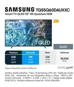 Oferta de Samsung - Smart Tv Qled 55" 4k Quantum Hdr por 899€ en Movistar