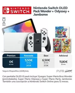 Oferta de Nintendo SWITCH  - Oled Pack Wonder + Odyssey + Jamboree en Movistar