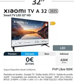 Oferta de Xiaomi - Tv A 32 por 169€ en Movistar
