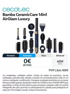 Oferta de Cecotec - Bamba Ceramiccare 14in 1 AirGlam Luxury por 169€ en Movistar